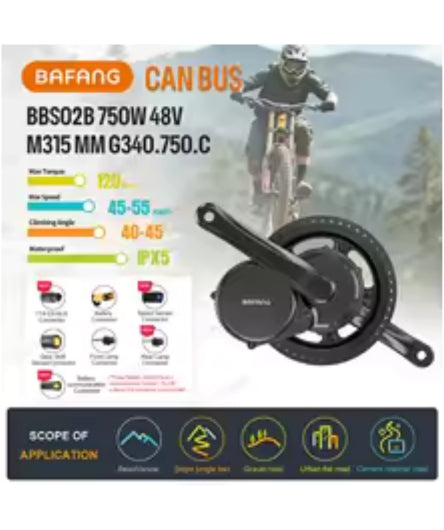 Bafang 750W 48V Mid Drive Ebike Conversion Kit with Battery