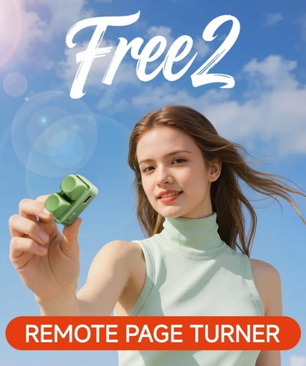 Wireless Bluetooth Page Turner Remote for eReaders – Hands-Free Dual Button Controller for Kobo, Kindle & Tablets | Lightweight Reading Clicker