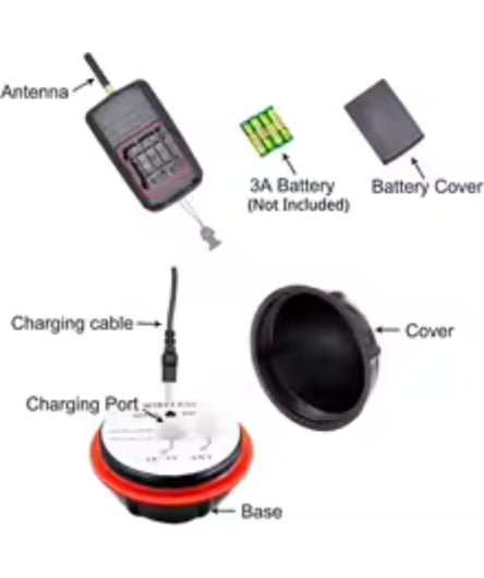 PuPoPan Portable Wireless Sonar Fish Finder - 36M Depth Underwater Echo Sounder