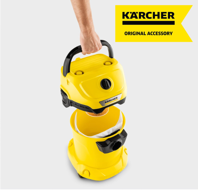 Karcher Fleece Bags for WD 2, 3 and SE 4001 with 2 Boxes, 4-Piece Set
