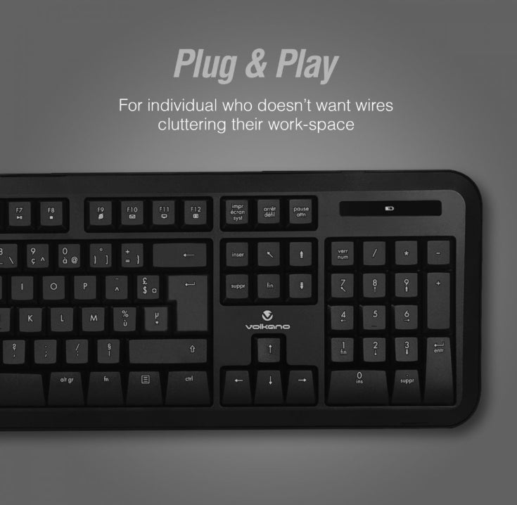 Volkano Sapphire Series 2.4 GHz Wireless Keyboard & Mouse Combo