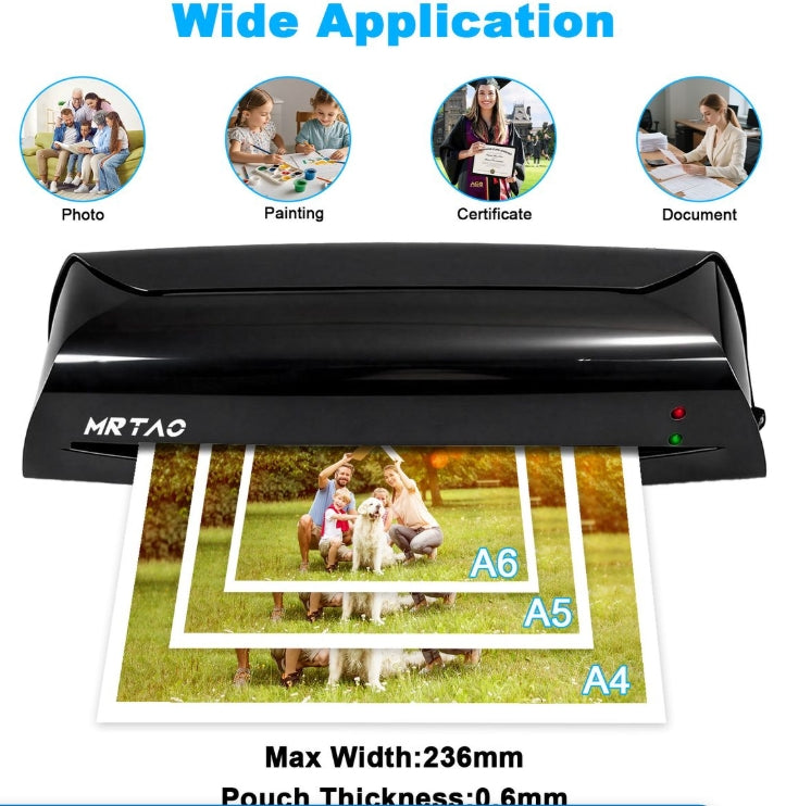 A4 Laminator Quick Warm-Up Laminating Machine for Home Office School Use