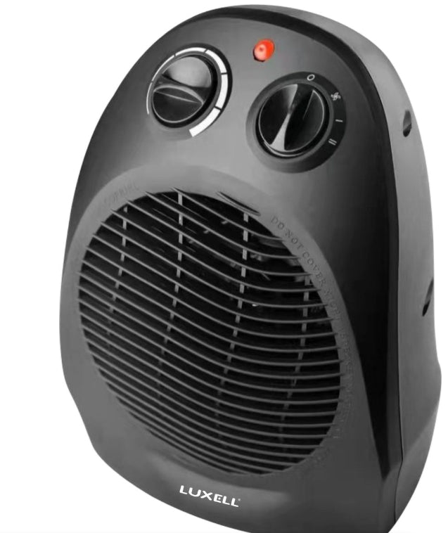 LUXELL - Fan Heater with Thermostat - Black - 2000W - AFA-801