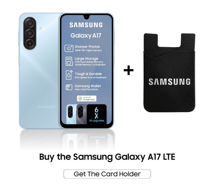 Samsung Galaxy A17 128GB LTE Dual Sim - Light Blue + Card Holder
