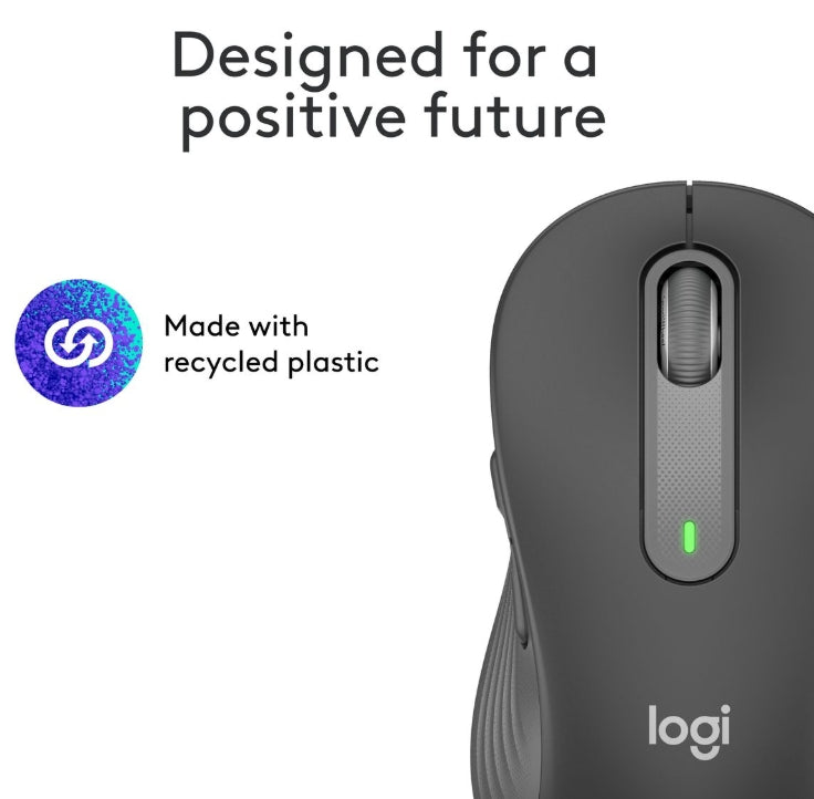 Logitech M650 Signature Wireless Mouse (White, Black, Pink)