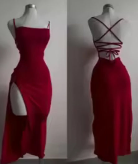 2025 Summer Halter Strap Spice Girl Bodycon Dress